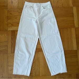 ZARA Cream Balloon Jeans, US 2